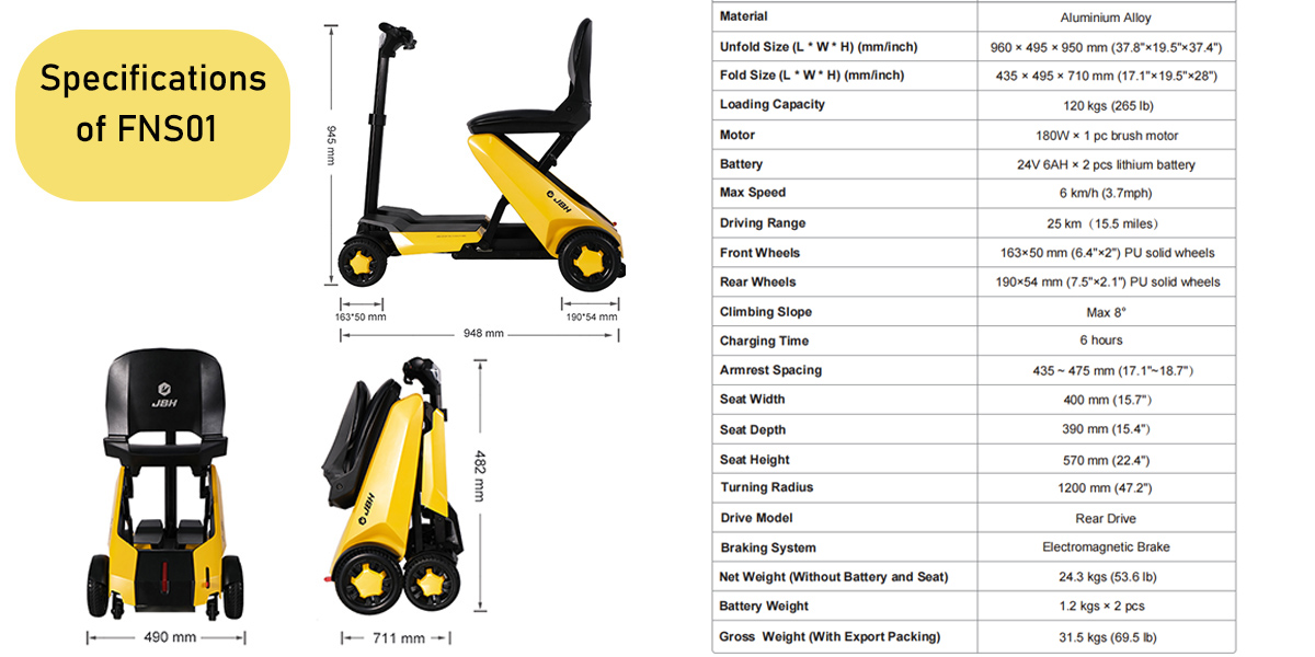 Mobility Scooter Specifications