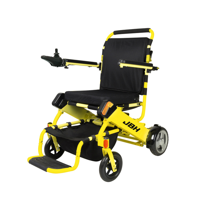 JBH Yellow Foldable Aluminum Alloy Wheelchair D05