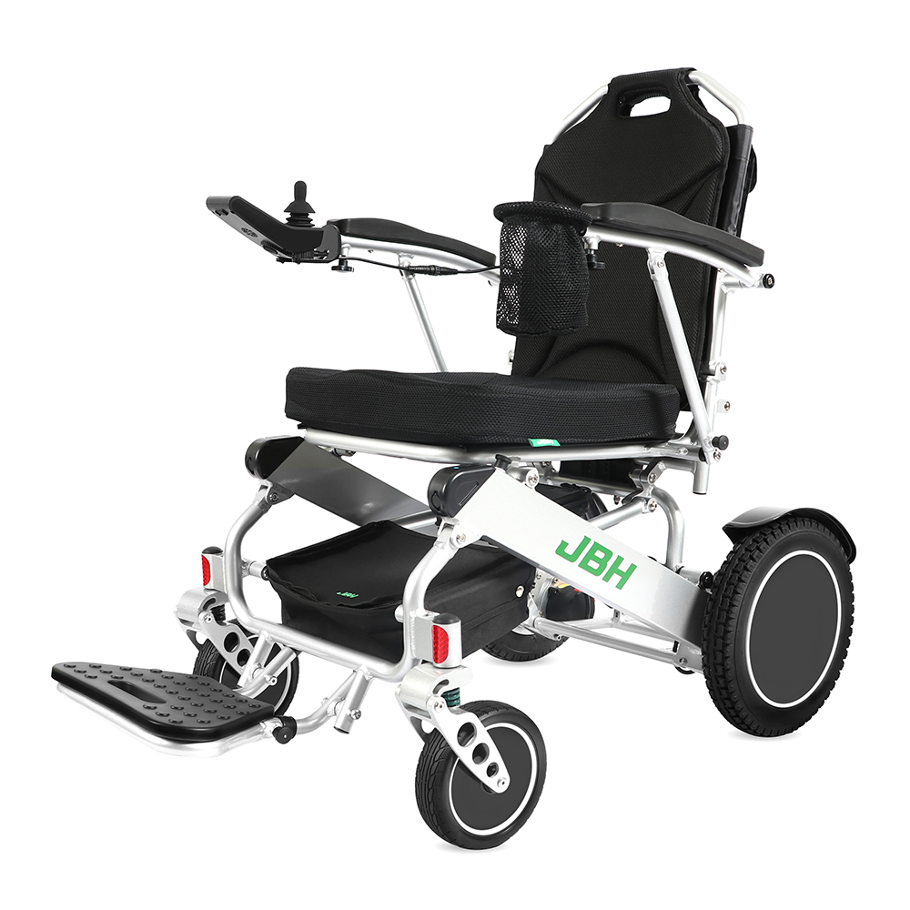 JBH lightweight electric wheelchair with one-step folding feature