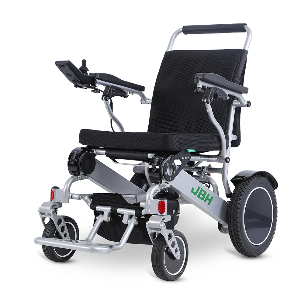 Portable power wheelchair made with high - quality materials like aluminum alloy for durability