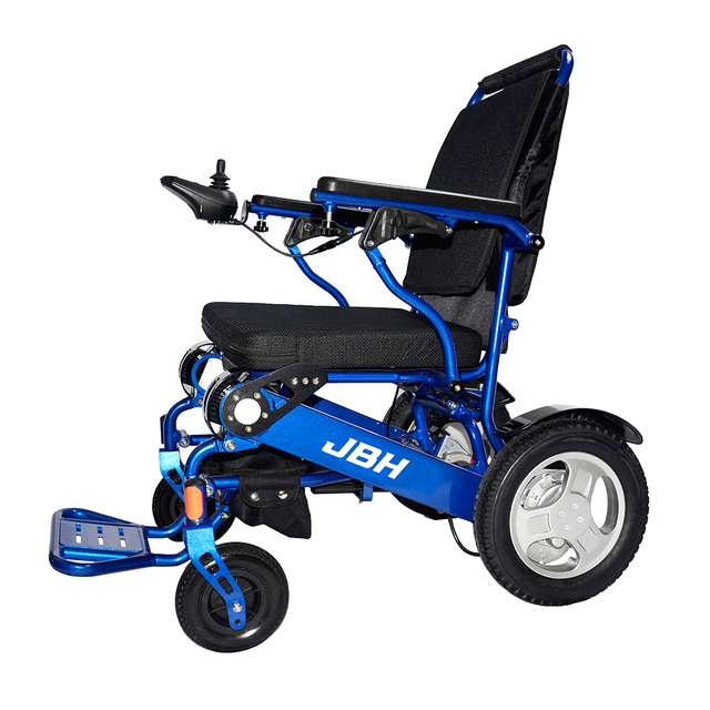 JBH Blue Lightweight Travel Electric Wheelchair D09