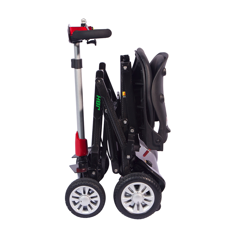 JBH Red Carbon Fiber Foldable Mobility Scooter FBC01