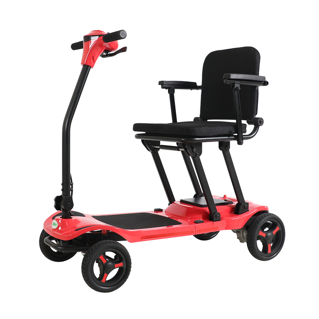 JBH Red Lightest Electric Foldable Mobility Scooter FDB08