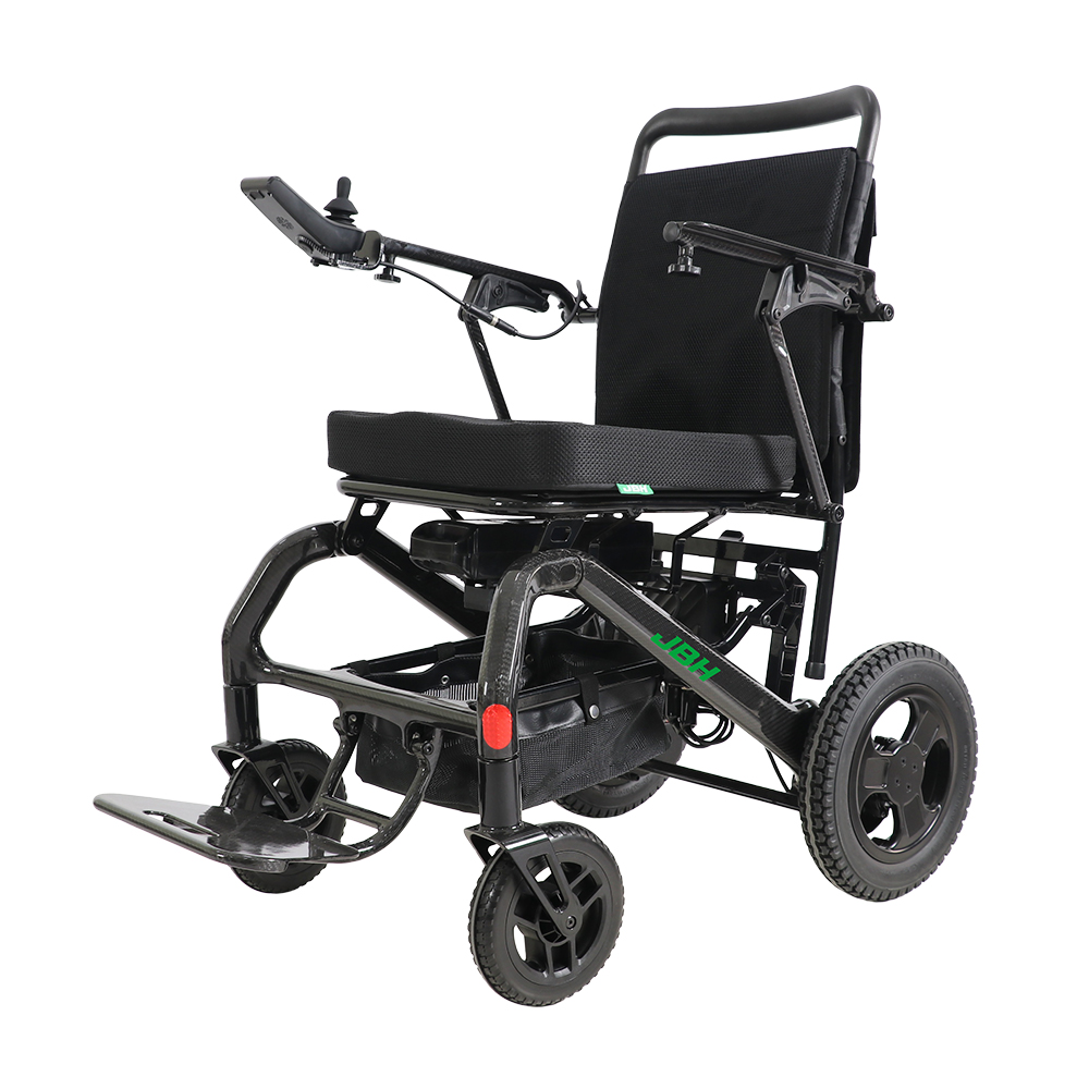 Portable power wheelchair with removable lithium battery for convenient charging