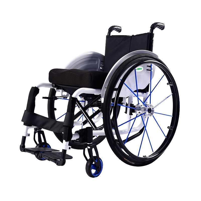 JBH White Manual Racing Wheelchair S002