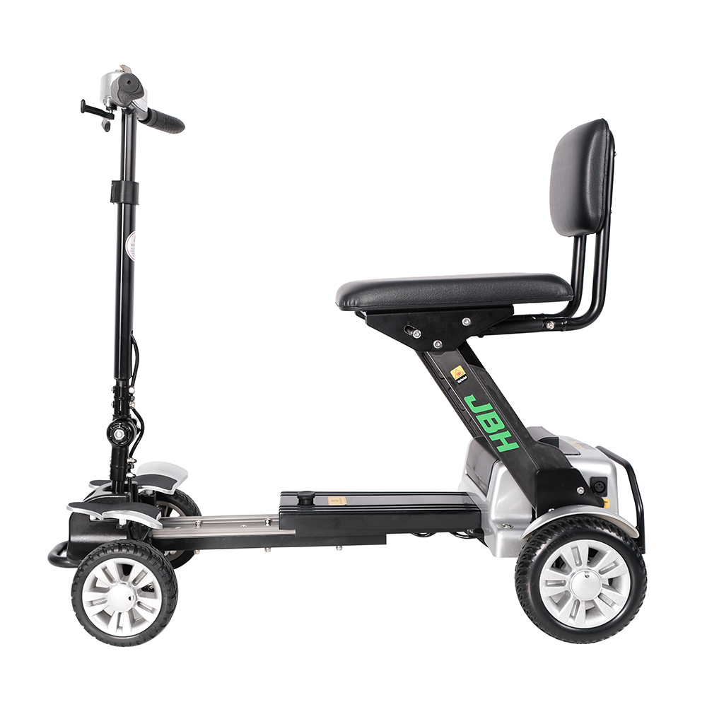 Folding mechanisms of compact mobility scooters